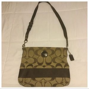 Coach Brown & Tan Crossbody Purse